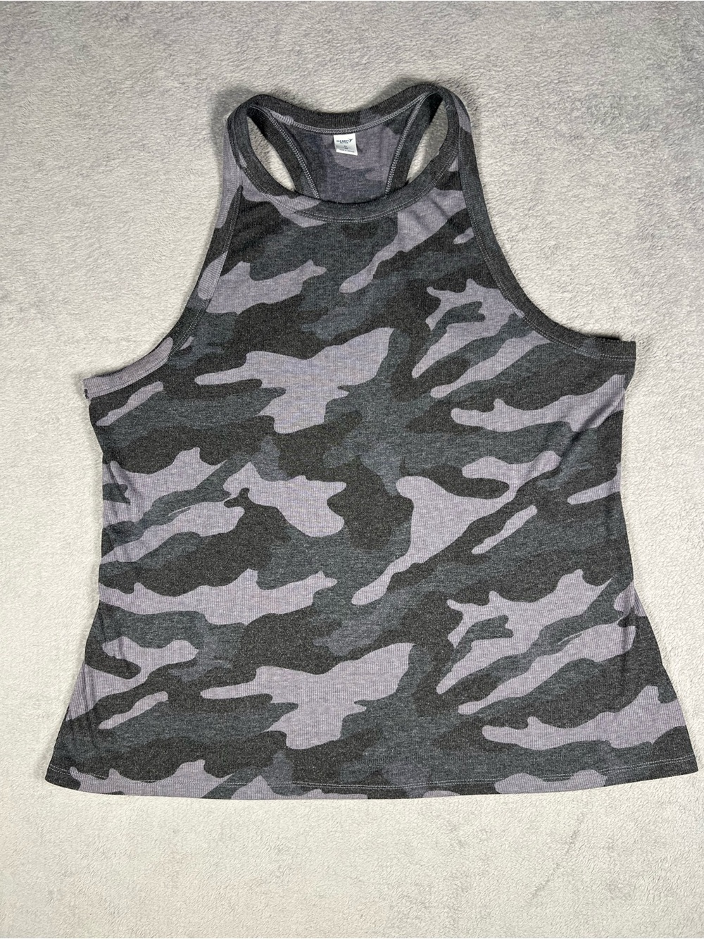 Old Navy Gray Ribbed Racerback Tank - Picture 1 of 6